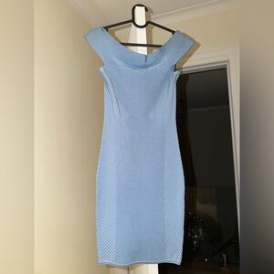Marciano Sky Blue Strapless Dress